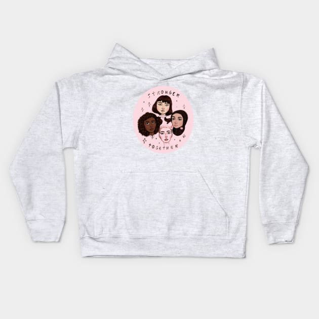 Stronger Together Kids Hoodie by chiaraLBart